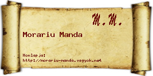 Morariu Manda névjegykártya